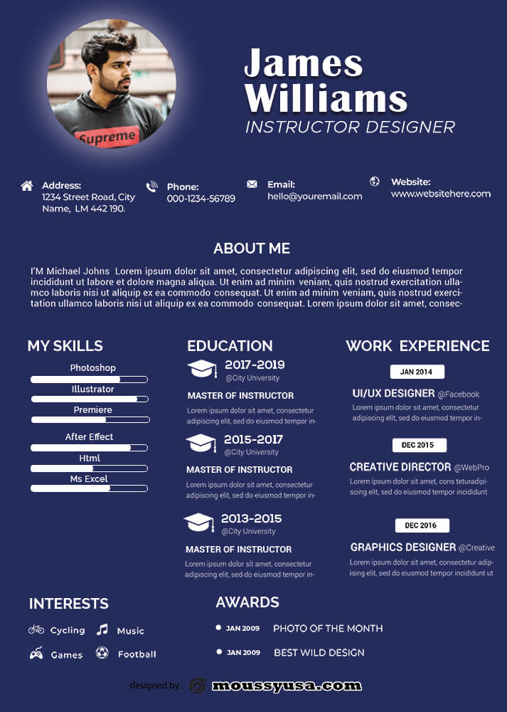 Resume Template in photoshop