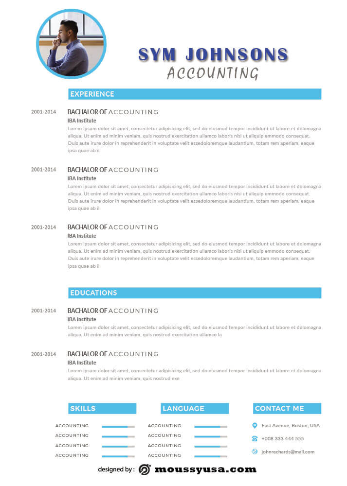 Resume Template psd template free
