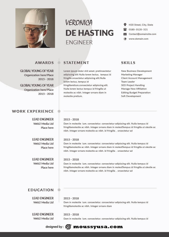 Resume Template template for photoshop