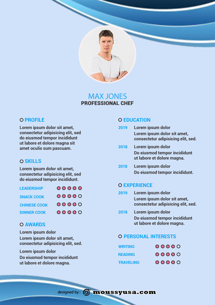Resume Template template free psd