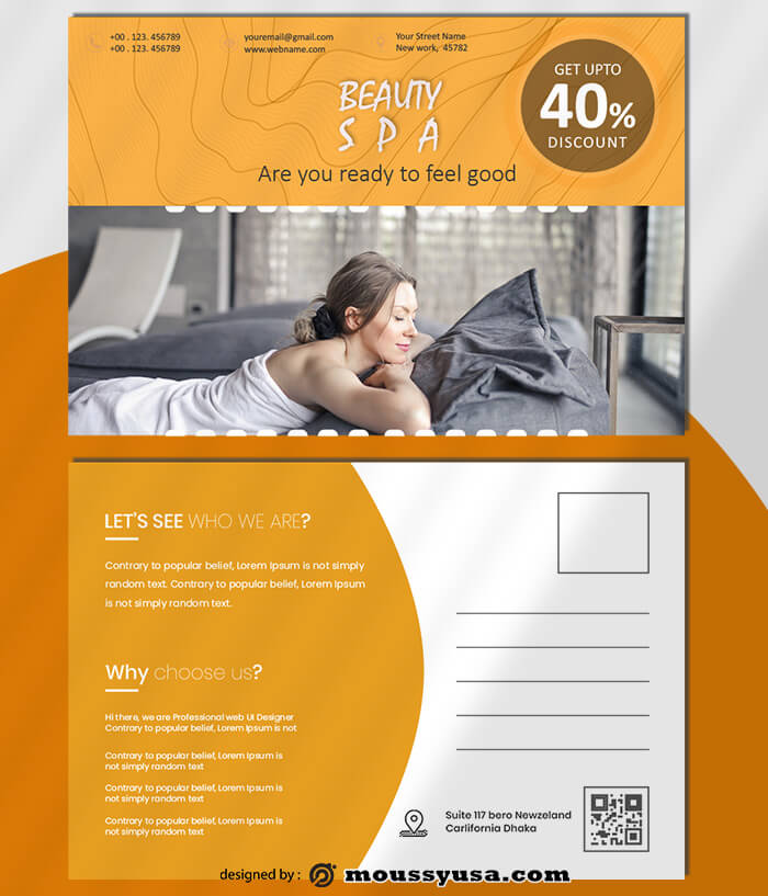 SPA Postcard Design templates