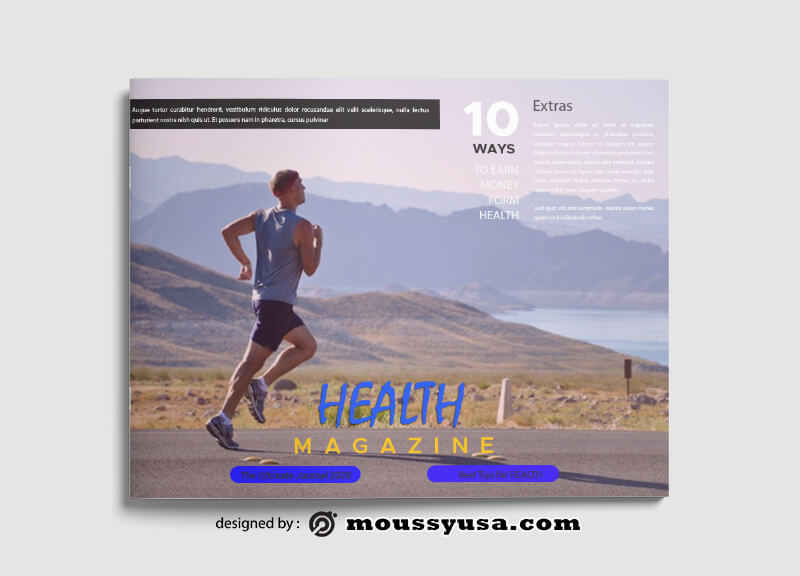 Sample Health Magazine templatess