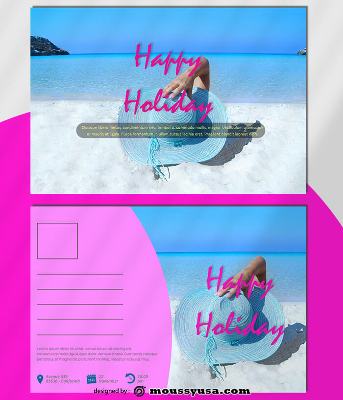 Sample Holiday Postcard templatess