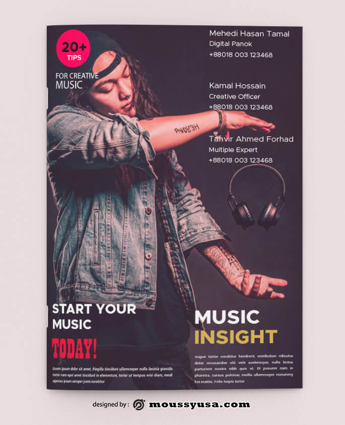 Sample Music Magazine templatess