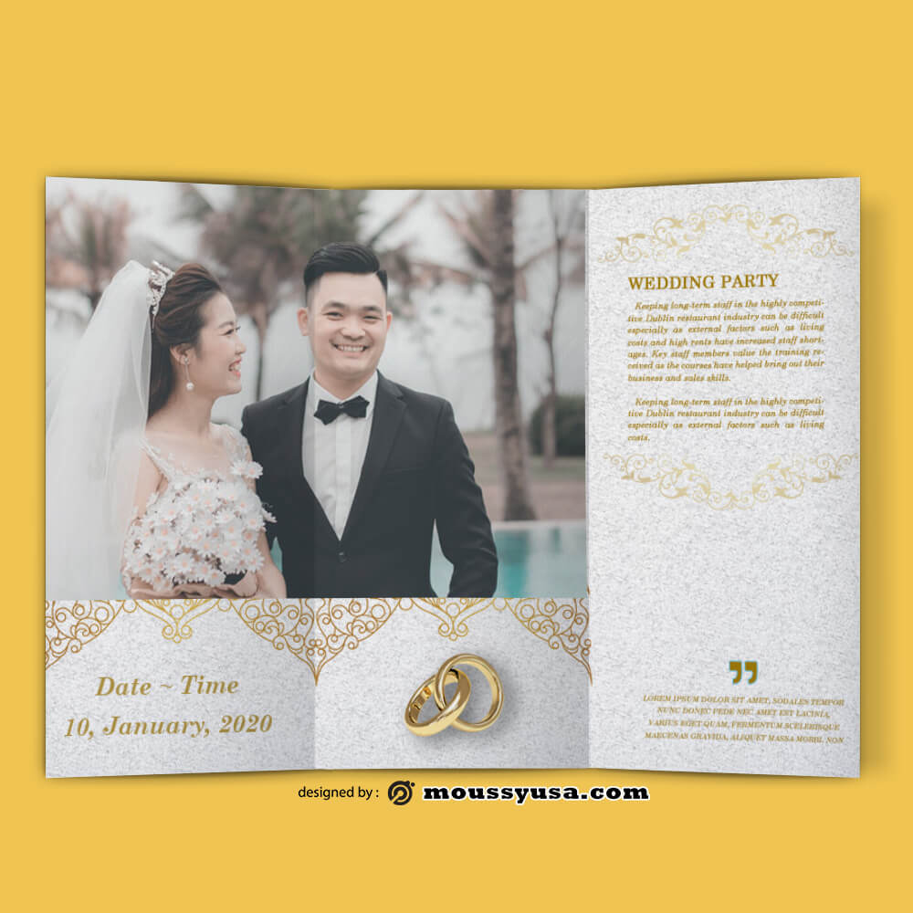 Sample Wedding Planner brochure templates