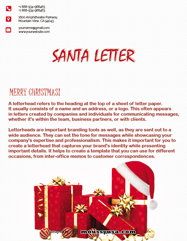 Santa Letter in psd design