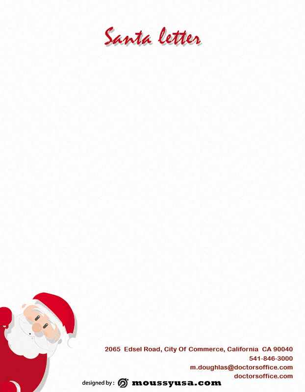 Santa Letter template free psd