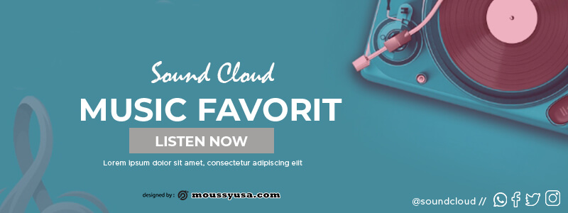 Souncloud Banner free download psd