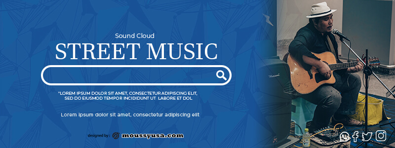 Souncloud Banner in photoshop