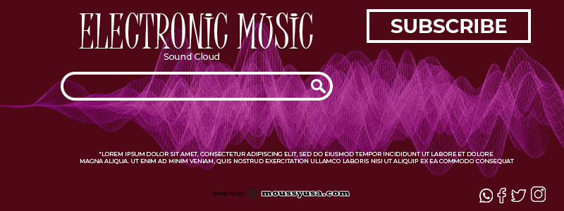 Souncloud Banner in psd design