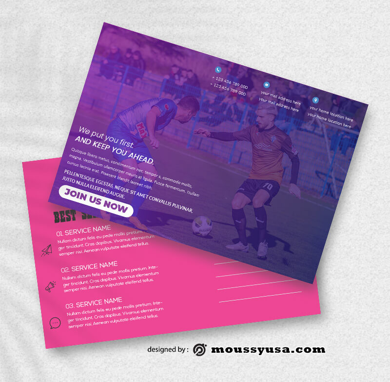 Sport Postcard templates Sample