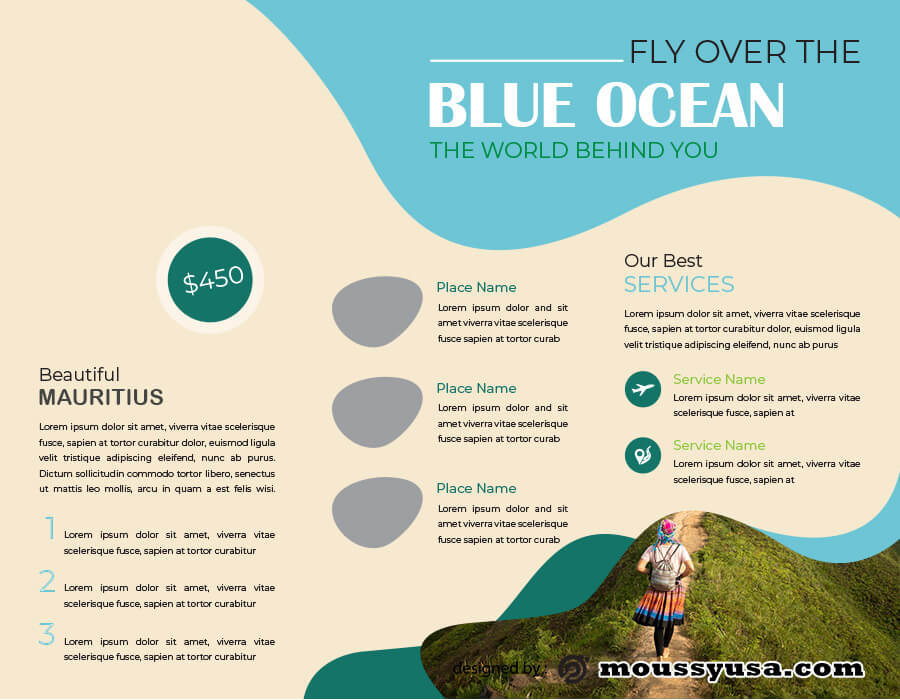 Travel Brochure example psd design