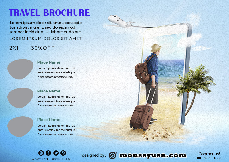 Travel Brochure in psd design