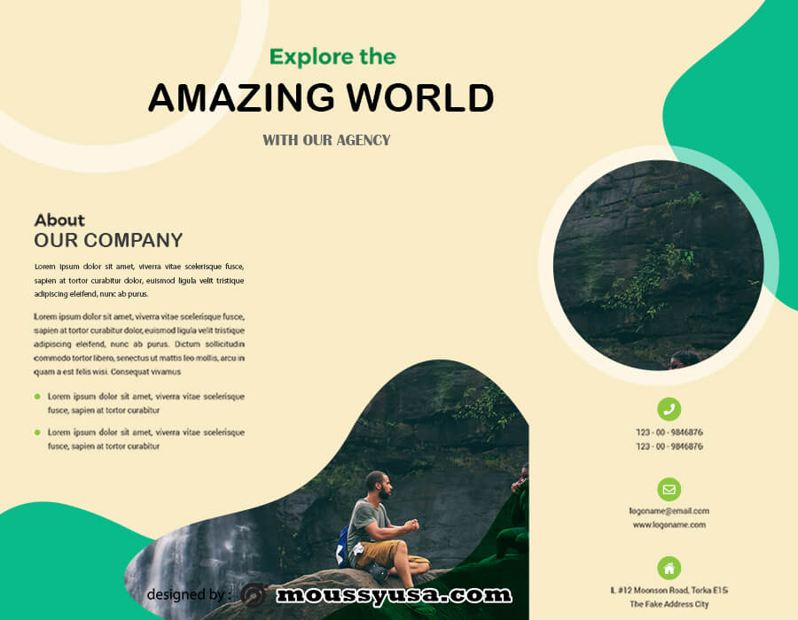 Travel Brochure psd template free