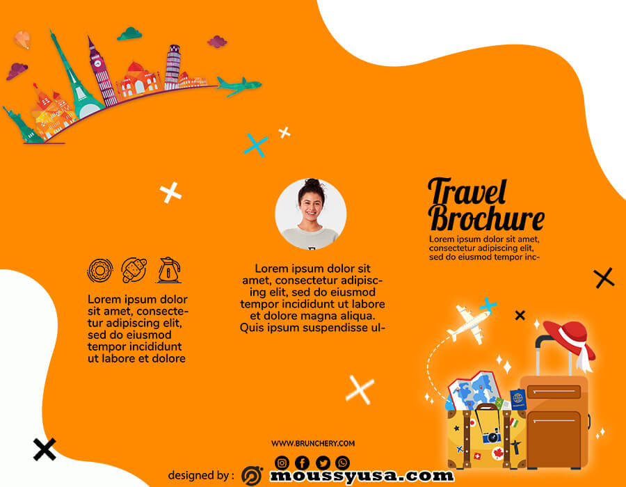 Travel Brochure template free psd