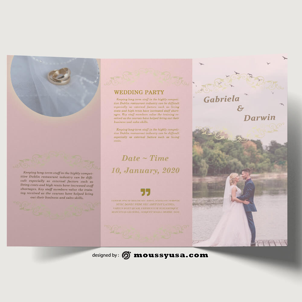 Wedding Planner brochure templates Sample