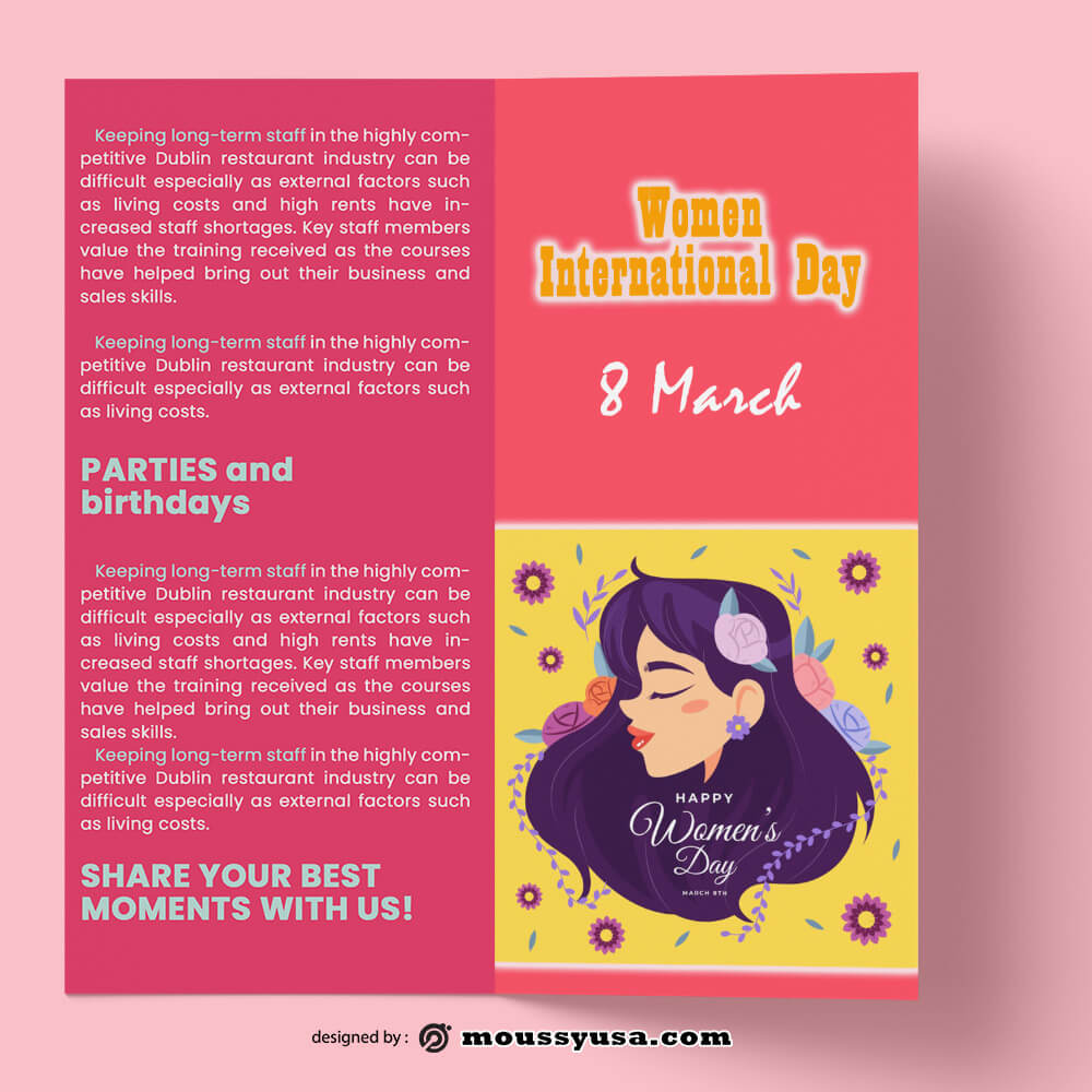 Women Day Brochure templates Sample