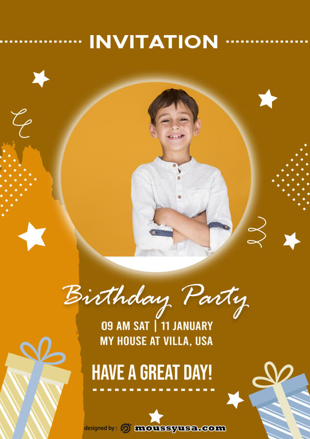 birthday invitation example psd design