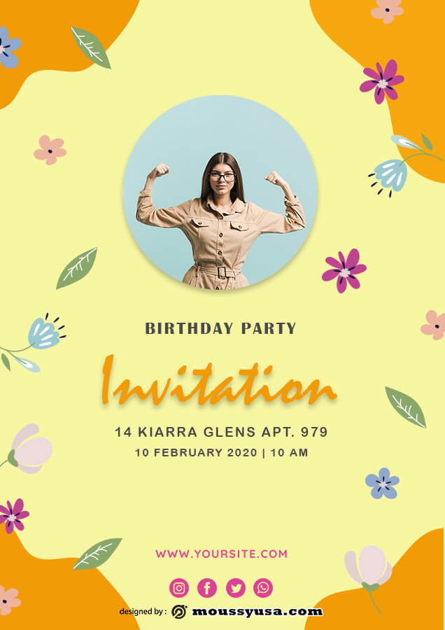 birthday invitation free download psd