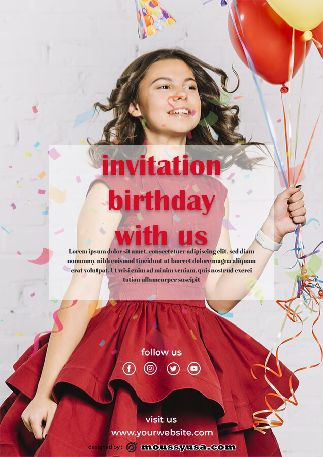 birthday invitation in photoshop