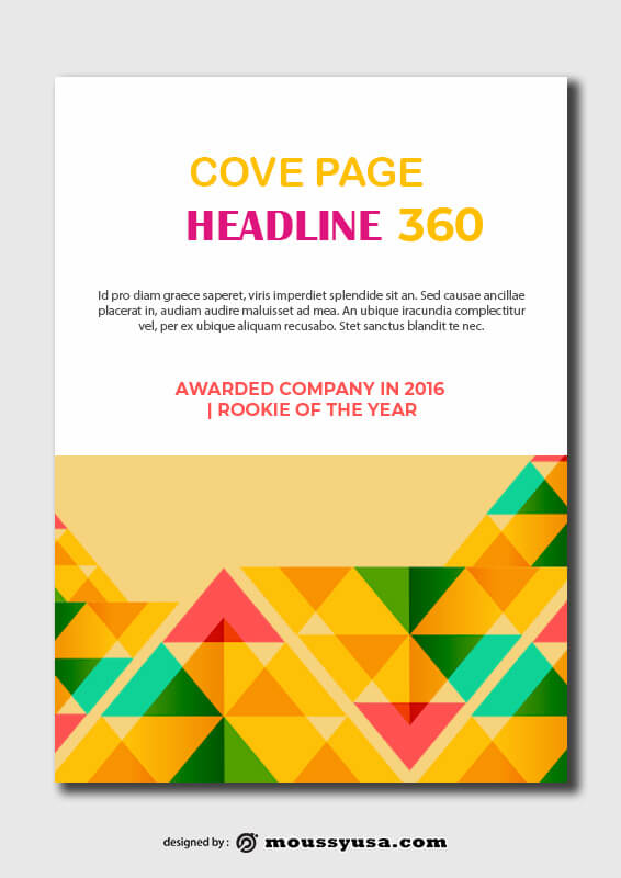 cover page in psd design
