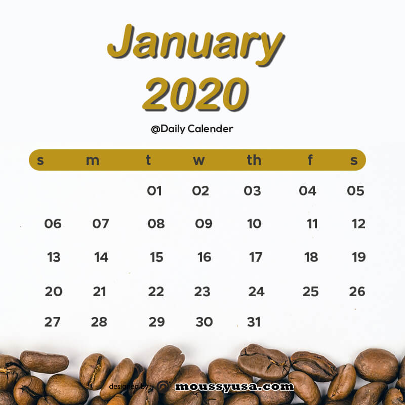 daily calender in photoshop