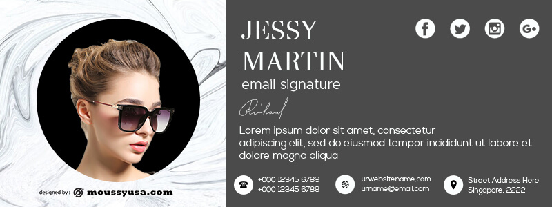 email template in psd design