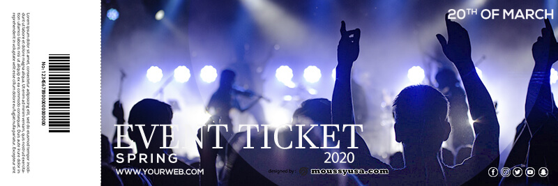 event ticket psd template free