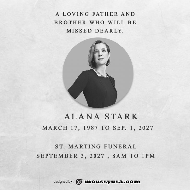 10+ Funeral Announcement Template Free Download Mous Syusa
