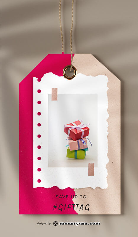 gift tag template for photoshop