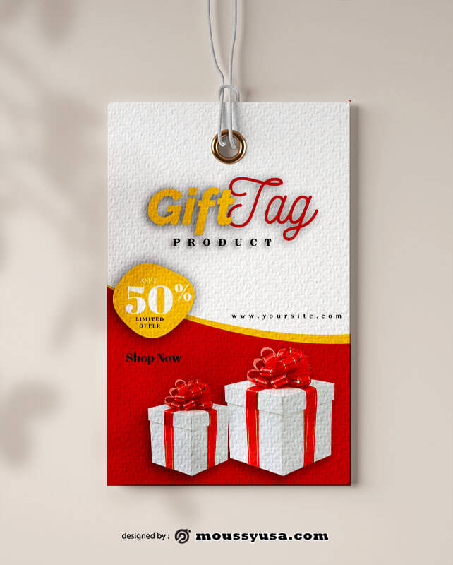 gift tag template free psd