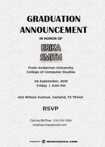 10+ Printable Graduation Announcement template free psd | Mous Syusa