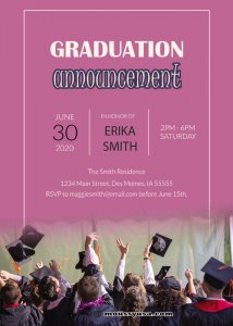 10+ Printable Graduation Announcement template free psd | Mous Syusa