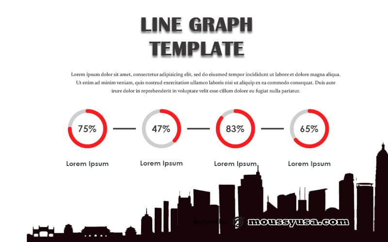 line graph customizable psd design template