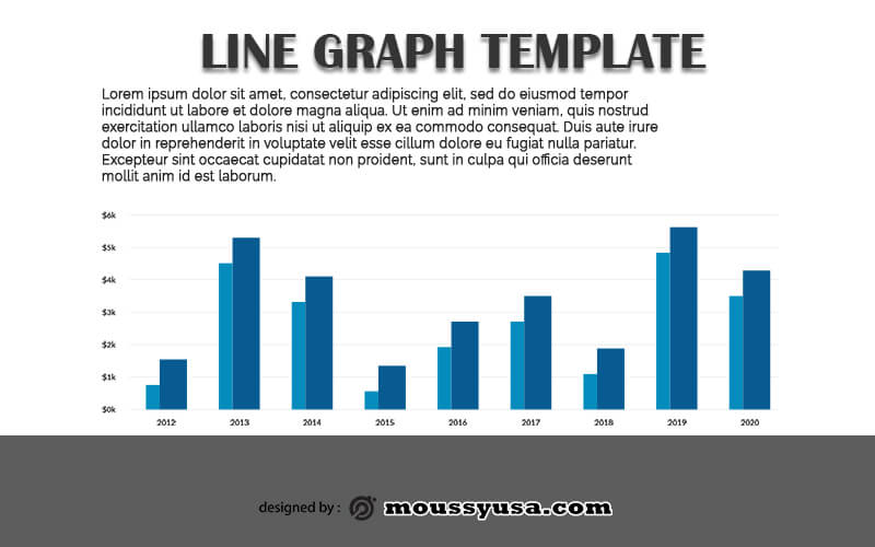 line graph in psd design