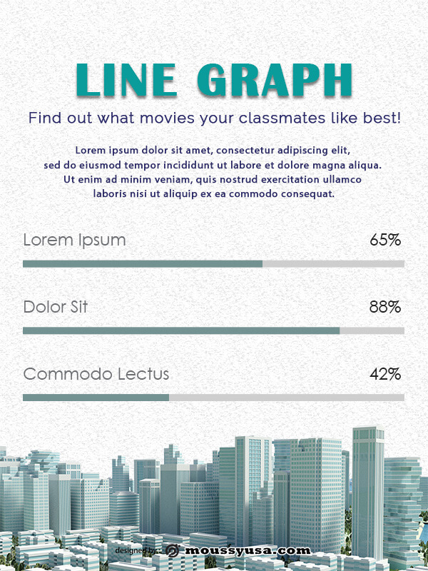 line graph psd template free