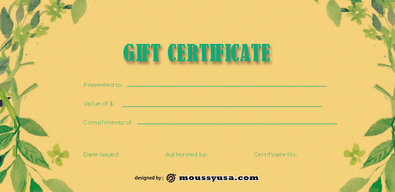 massage gift certificate example psd design