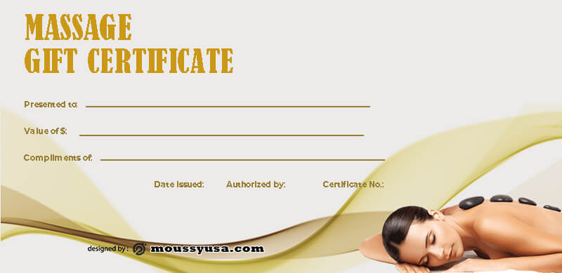 massage gift certificate template for photoshop