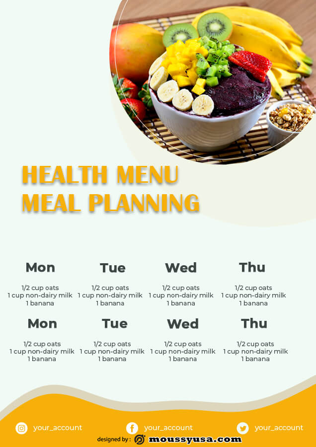 meal planning free download psd