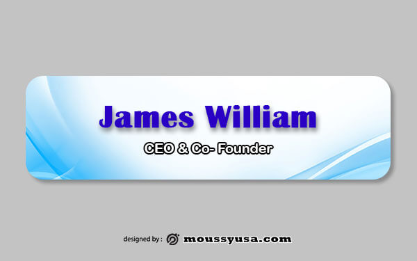 name tag customizable psd design template