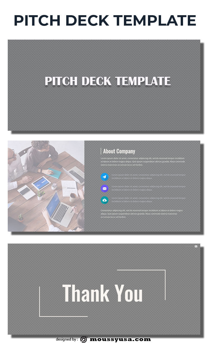 pitch deck example psd design