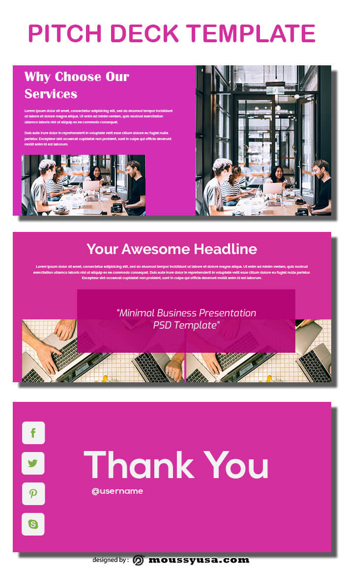 pitch deck in psd design