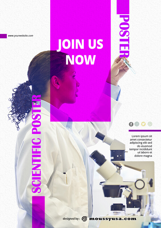 scientific poster template free psd