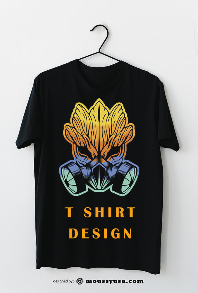 t shirt example psd design