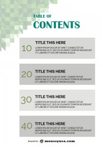 5+ Table of Contents free template in PSD | Mous Syusa