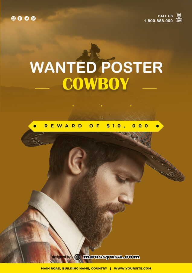 wanted poster example psd design