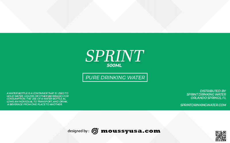 water bottle label template for photoshop