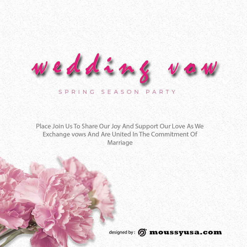 wedding vow example psd design