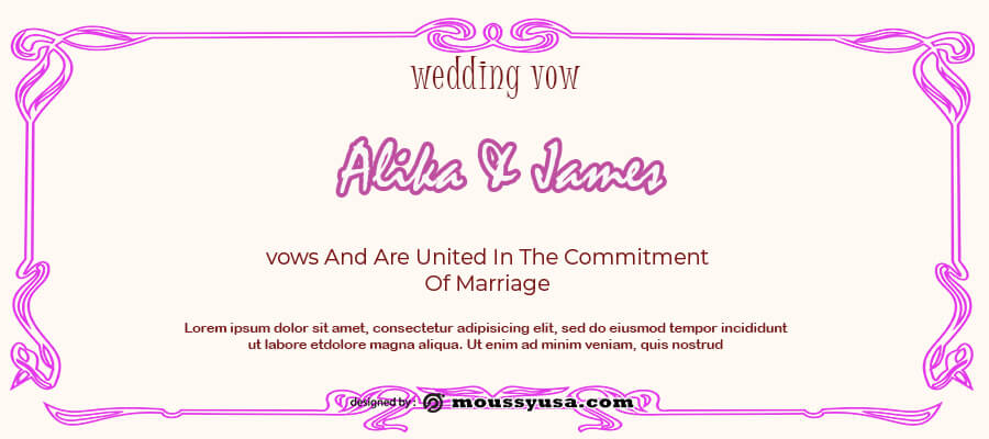 wedding vow free download psd