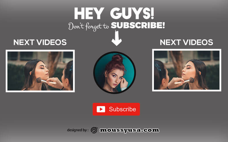 youtube end screen template for photoshop